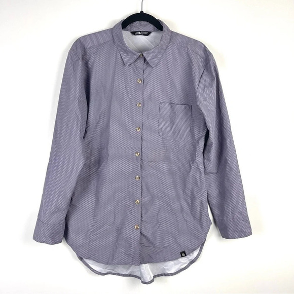 The North Face Tops - The North Face Stevie Long Sleeve Button Front Tunic Shirt Purple Size Medium